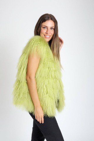 Green Mongolian vest